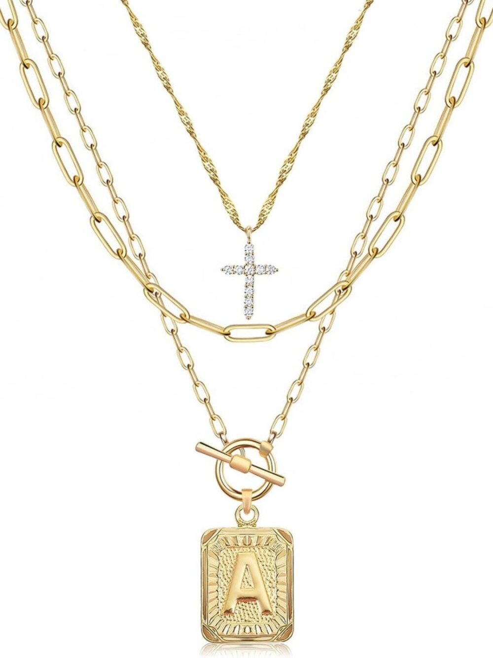 Layered Initial Necklaces for Women - Personalized Jewelry, Trendy Gift Idea